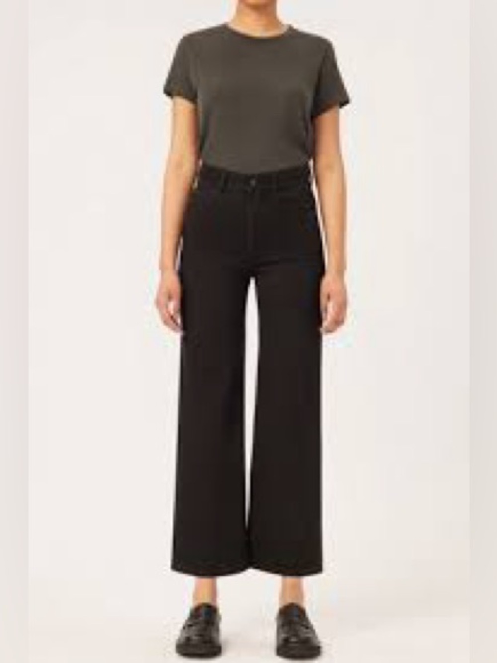 DL1961 Hepburn wide leg high rise vintage black jeans. Size 29